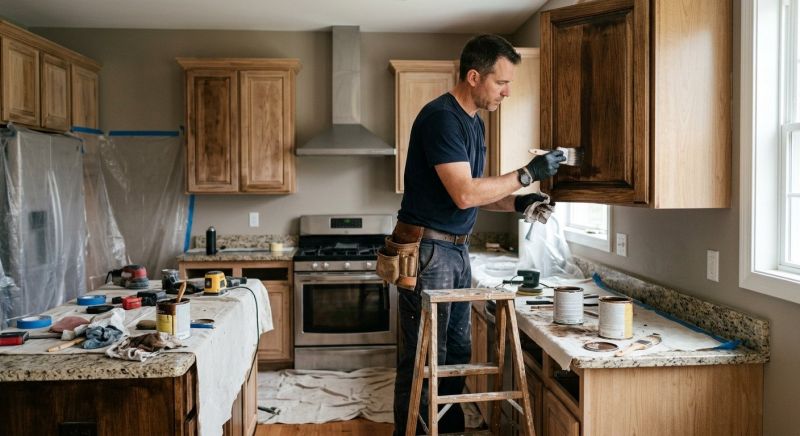Cabinet Staining Service in Bloomington, IN