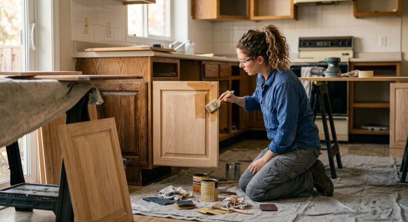Oak Cabinet Refinishing in Cincinnati, OH